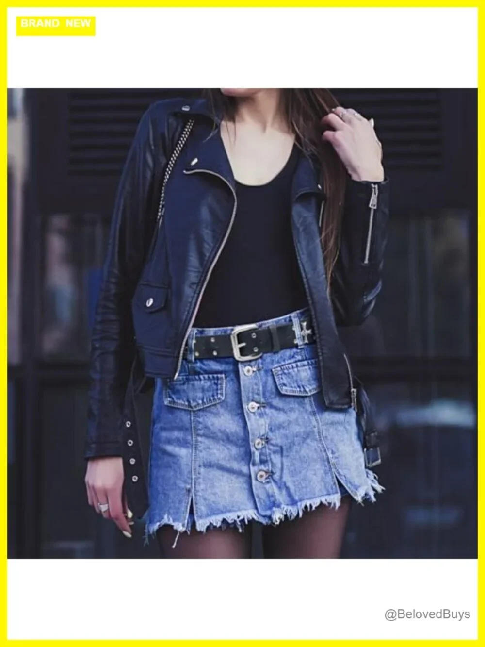Y2K Punk Studded Belt Women Faux Leather Cross Rivet Goth Rock Waist